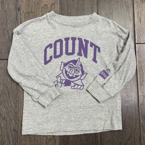 Baby Gap Sesame Street The Count Long Sleeve Graphic Tee 2T Grey